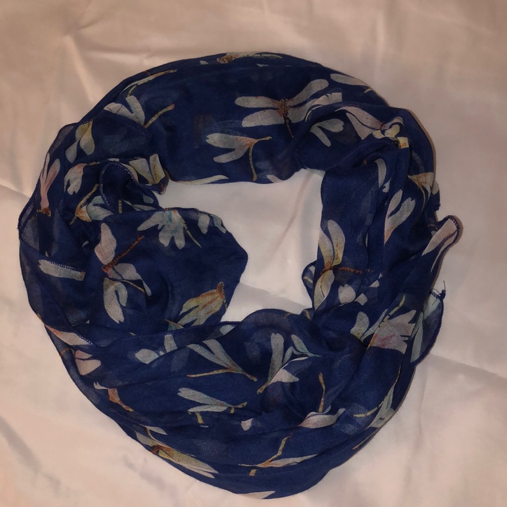 Royal Blue Dragonfly Scarf